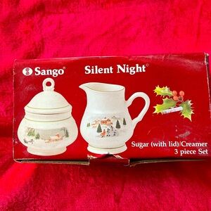 Sanyo silent night sugar and creamer set